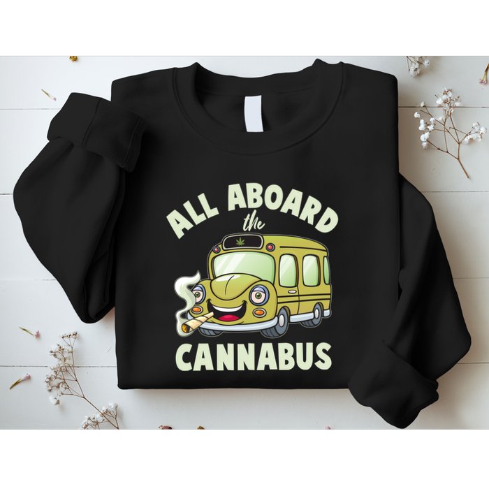 Funny All Aboard The Cannabus Sweatshirt