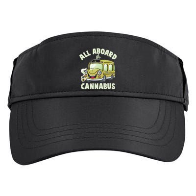 Funny All Aboard The Cannabus Adult Drive Performance Visor
