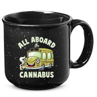 Funny All Aboard The Cannabus 15oz Campfire Ceramic Mug
