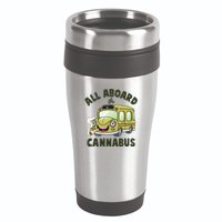 Funny All Aboard The Cannabus 16oz Travel Tumbler