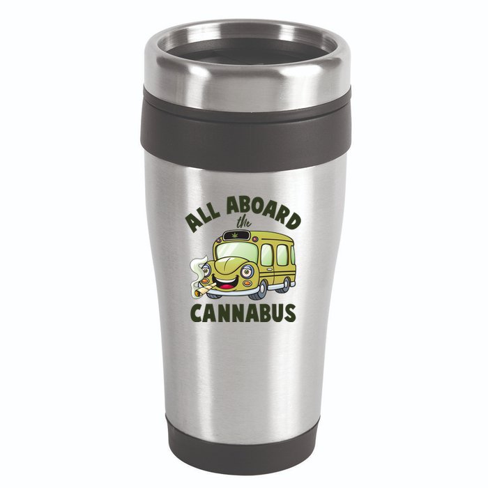 Funny All Aboard The Cannabus 16oz Travel Tumbler
