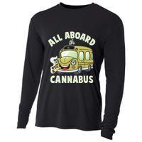 Funny All Aboard The Cannabus Cooling Performance Long Sleeve Crew