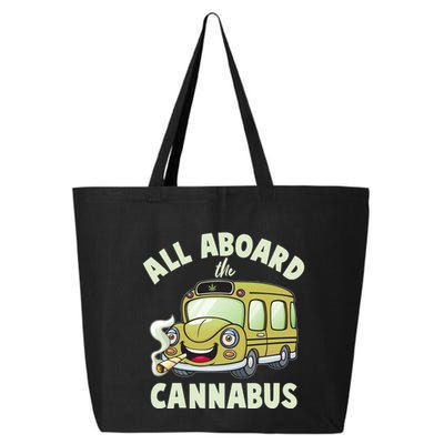 Funny All Aboard The Cannabus 25L Jumbo Tote