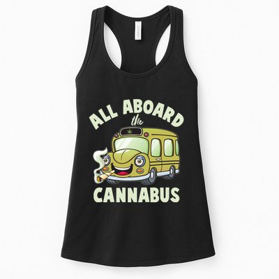 Funny All Aboard The Cannabus Womens Tank Top