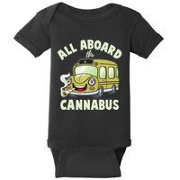 Funny All Aboard The Cannabus Baby Bodysuit