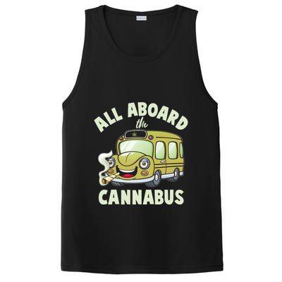 Funny All Aboard The Cannabus PosiCharge Competitor Tank