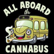 Funny All Aboard The Cannabus Toddler Hoodie
