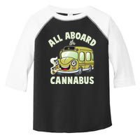 Funny All Aboard The Cannabus Toddler Fine Jersey T-Shirt