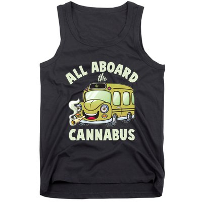 Funny All Aboard The Cannabus Tank Top