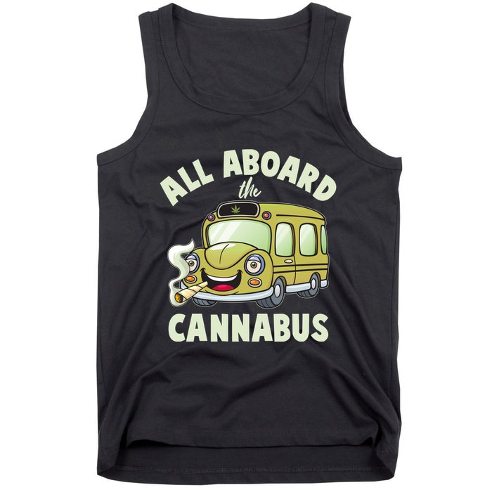 Funny All Aboard The Cannabus Tank Top