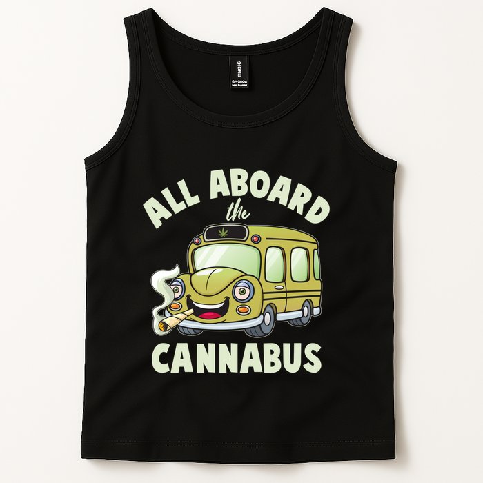 Funny All Aboard The Cannabus Tank Top