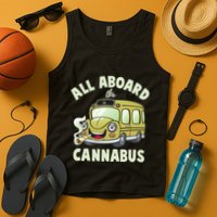 Funny All Aboard The Cannabus Tank Top