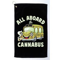 Funny All Aboard The Cannabus Golf Towel