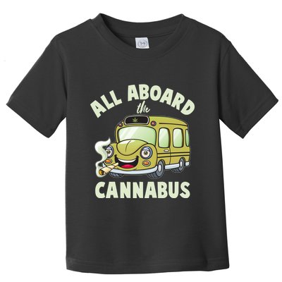 Funny All Aboard The Cannabus Toddler T-Shirt