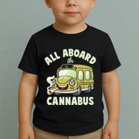 Funny All Aboard The Cannabus Toddler T-Shirt