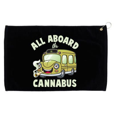 Funny All Aboard The Cannabus Grommeted Golf Towel
