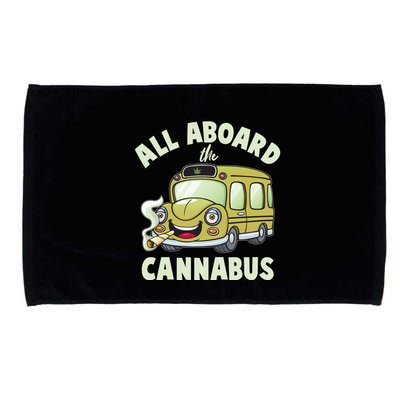 Funny All Aboard The Cannabus Microfiber Hand Towel