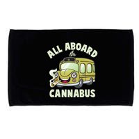 Funny All Aboard The Cannabus Microfiber Hand Towel