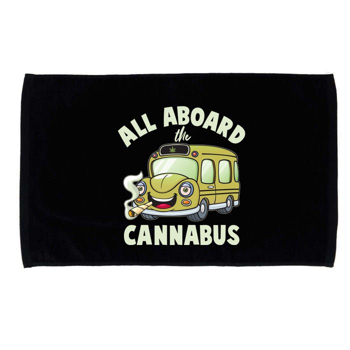 Funny All Aboard The Cannabus Microfiber Hand Towel