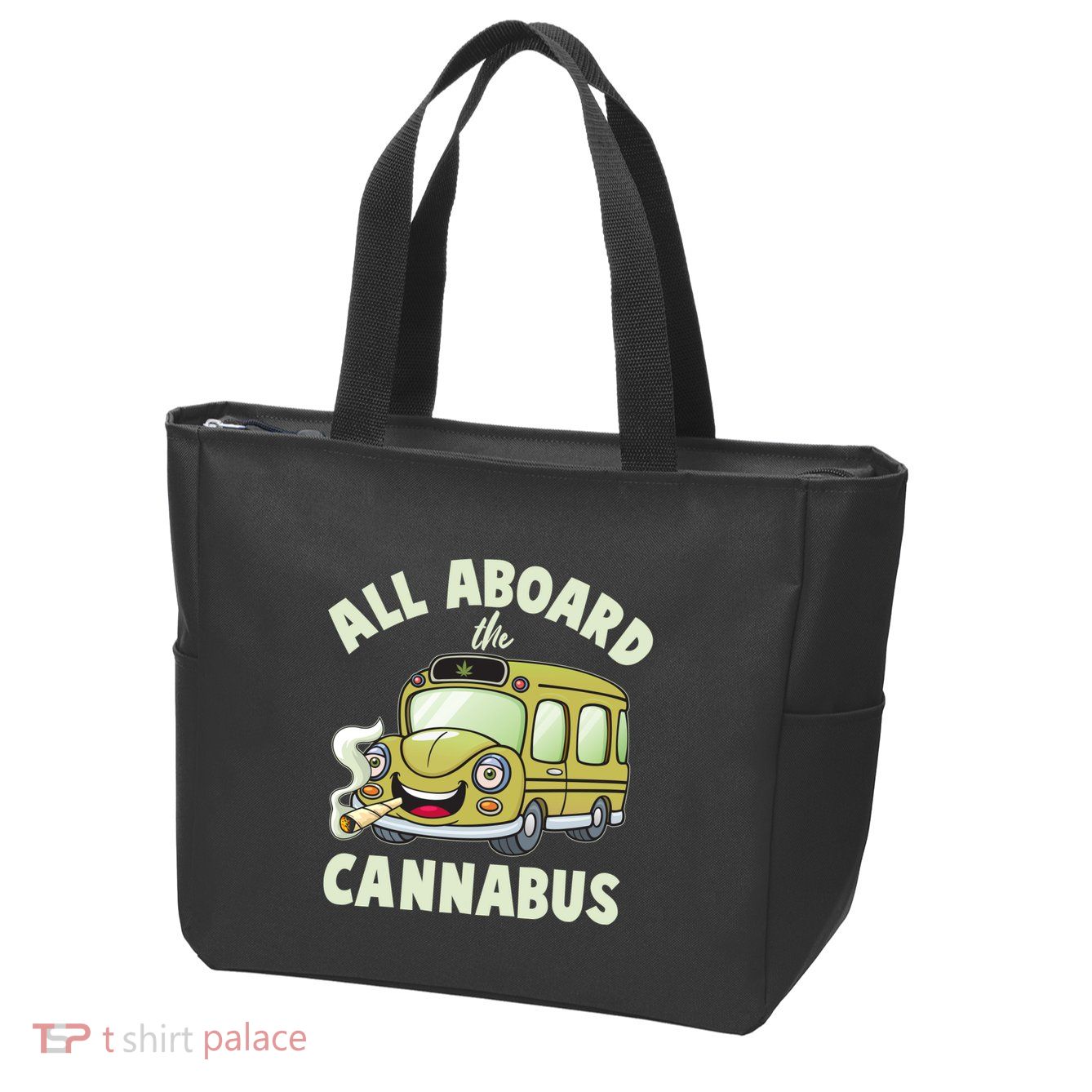 Funny All Aboard The Cannabus Zip Tote Bag