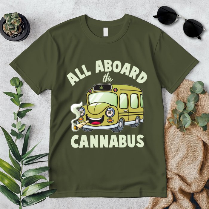Funny All Aboard The Cannabus Premium T-Shirt
