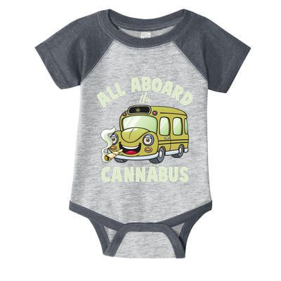 Funny All Aboard The Cannabus Infant Baby Jersey Bodysuit
