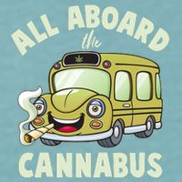 Funny All Aboard The Cannabus Sueded Cloud Jersey T-Shirt