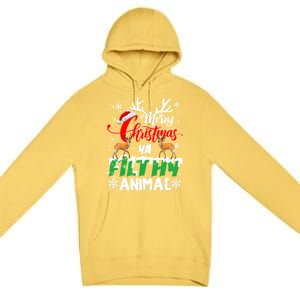 Funny Alone At Home Movies Merry Christmas You Filty Animal Gift Premium Pullover Hoodie