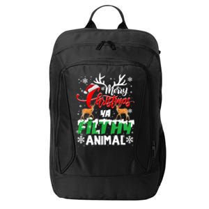 Funny Alone At Home Movies Merry Christmas You Filty Animal Gift City Backpack