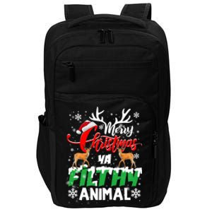 Funny Alone At Home Movies Merry Christmas You Filty Animal Gift Impact Tech Backpack