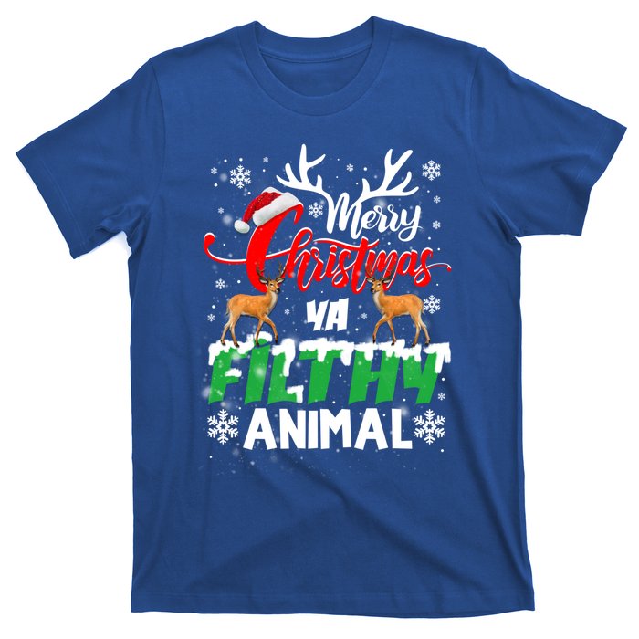 Funny Alone At Home Movies Merry Christmas You Filty Animal Gift T-Shirt