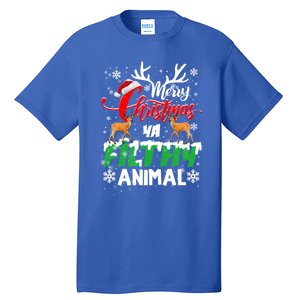 Funny Alone At Home Movies Merry Christmas You Filty Animal Gift Tall T-Shirt