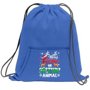 Funny Alone At Home Movies Merry Christmas You Filty Animal Gift Sweatshirt Cinch Pack Bag