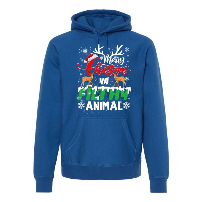 Funny Alone At Home Movies Merry Christmas You Filty Animal Gift Premium Hoodie