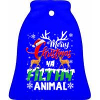 Funny Alone At Home Movies Merry Christmas You Filty Animal Gift Ceramic Bell Ornament