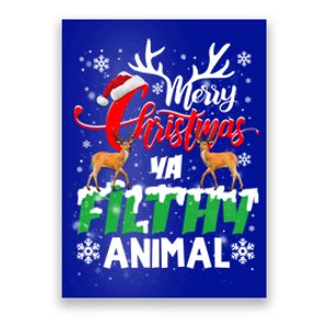 Funny Alone At Home Movies Merry Christmas You Filty Animal Gift Poster