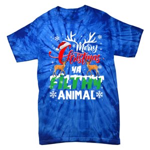 Funny Alone At Home Movies Merry Christmas You Filty Animal Gift Tie-Dye T-Shirt