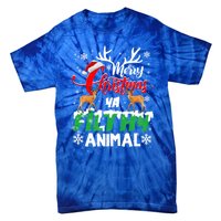 Funny Alone At Home Movies Merry Christmas You Filty Animal Gift Tie-Dye T-Shirt