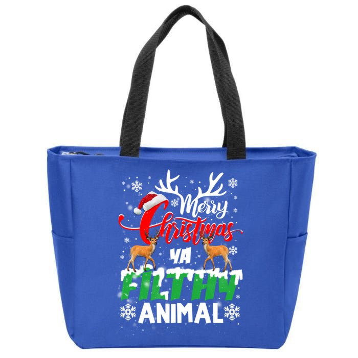 Funny Alone At Home Movies Merry Christmas You Filty Animal Gift Zip Tote Bag