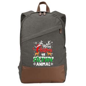 Funny Alone At Home Movies Merry Christmas You Filty Animal Gift Cotton Canvas Backpack