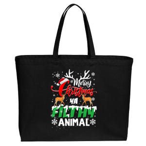 Funny Alone At Home Movies Merry Christmas You Filty Animal Gift Cotton Canvas Jumbo Tote