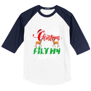 Funny Alone At Home Movies Merry Christmas You Filty Animal Gift Baseball Sleeve Shirt