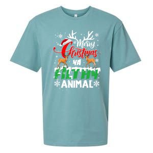 Funny Alone At Home Movies Merry Christmas You Filty Animal Gift Sueded Cloud Jersey T-Shirt