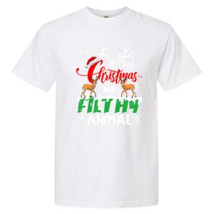 Funny Alone At Home Movies Merry Christmas You Filty Animal Gift Garment-Dyed Heavyweight T-Shirt