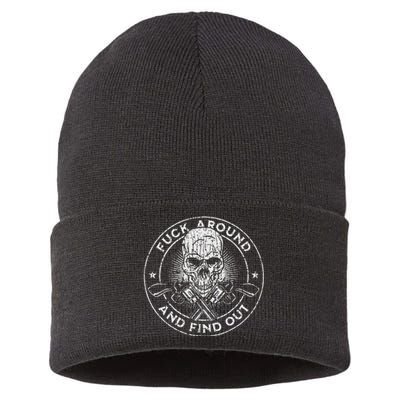 Fuck Around And Find Out Sustainable Knit Beanie