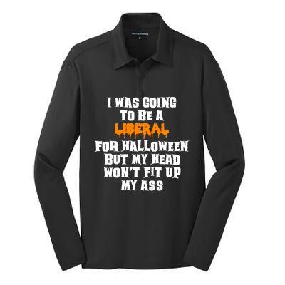 Funny Antiliberal Adult Halloween Costume Gag Gift Cute Gift Silk Touch Performance Long Sleeve Polo