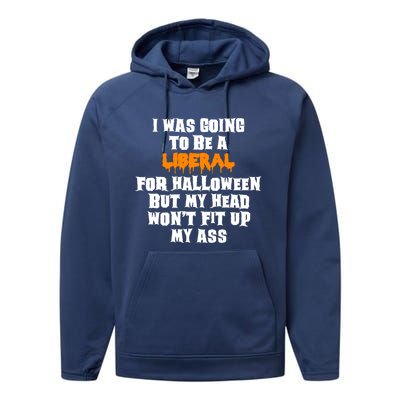 Funny Antiliberal Adult Halloween Costume Gag Gift Cute Gift Performance Fleece Hoodie