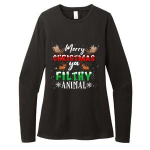 Funny Alone At Home Movies Merry Christmas You Filty Animal Great Gift Womens CVC Long Sleeve Shirt