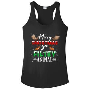 Funny Alone At Home Movies Merry Christmas You Filty Animal Great Gift Ladies PosiCharge Competitor Racerback Tank