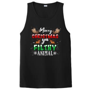 Funny Alone At Home Movies Merry Christmas You Filty Animal Great Gift PosiCharge Competitor Tank